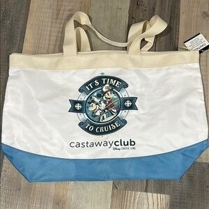 Disney Castaway Club Tote Bag - White and Blue